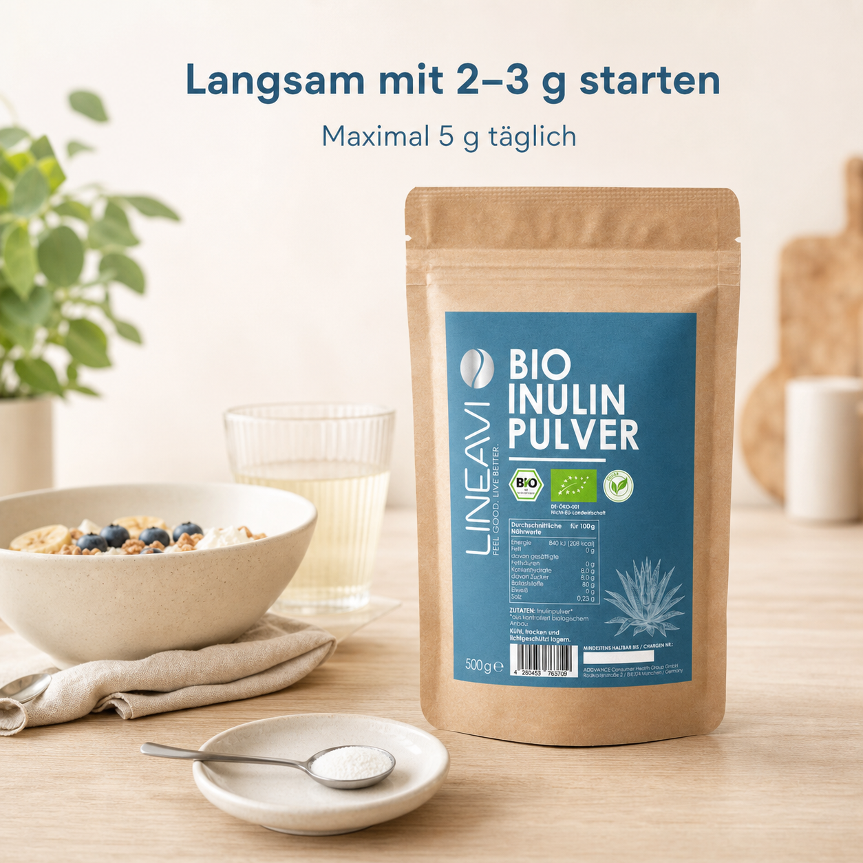 Bio Inulinpulver Agave (500g)