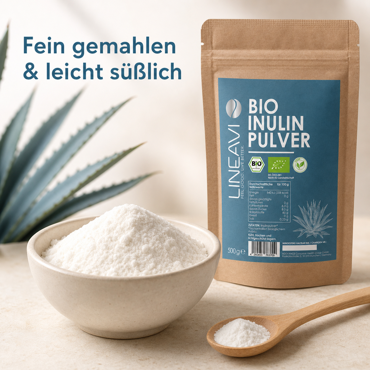 Bio Inulinpulver Agave (500g)