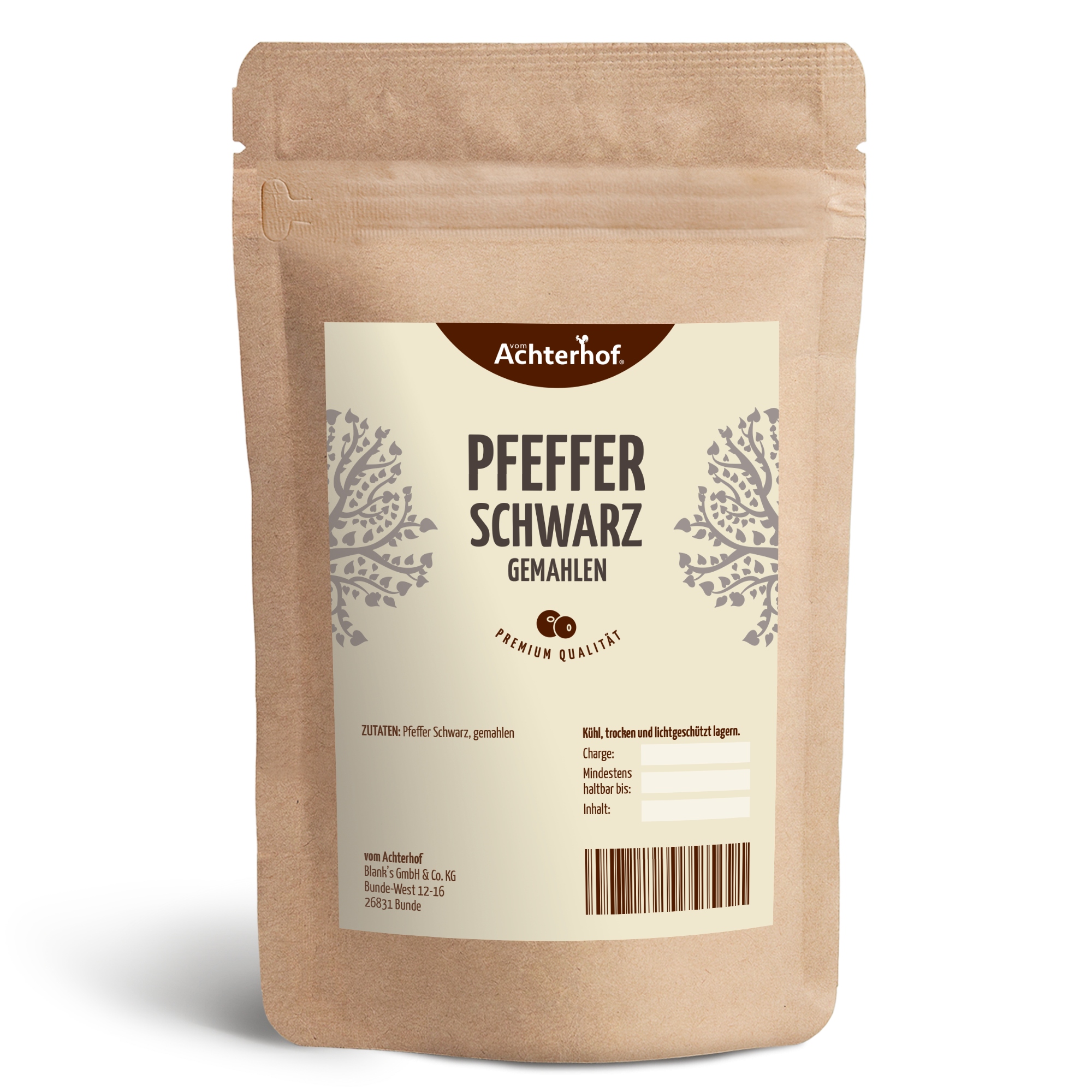 Pfeffer schwarz gemahlen (250g)