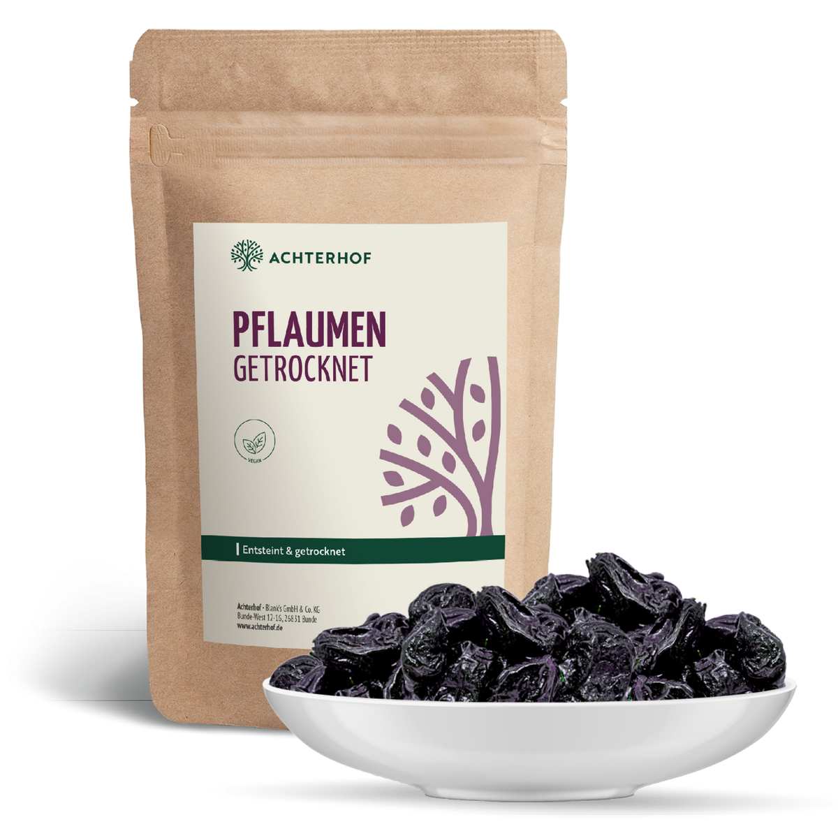 Pflaumen entsteint & getrocknet (500g)