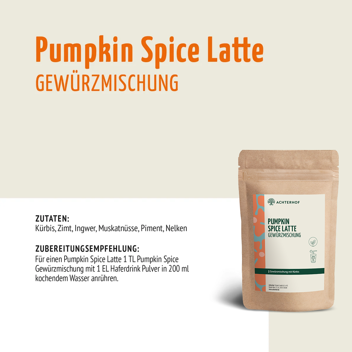 Pumpkin Spice Latte Gewürzmischung (100g)