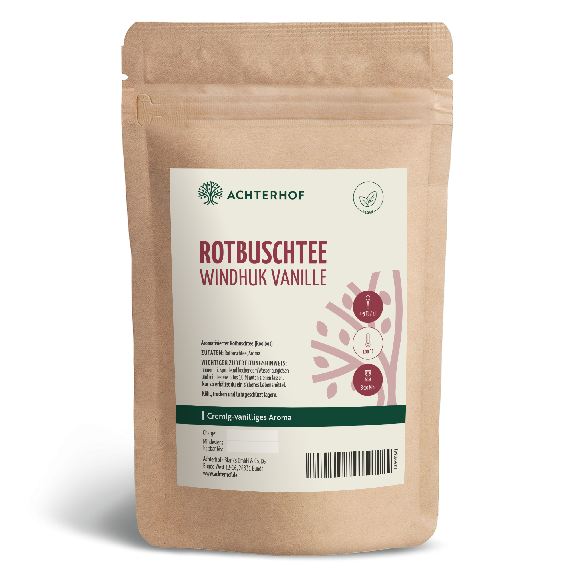 Rotbuschtee Windhuk Vanille (250g)
