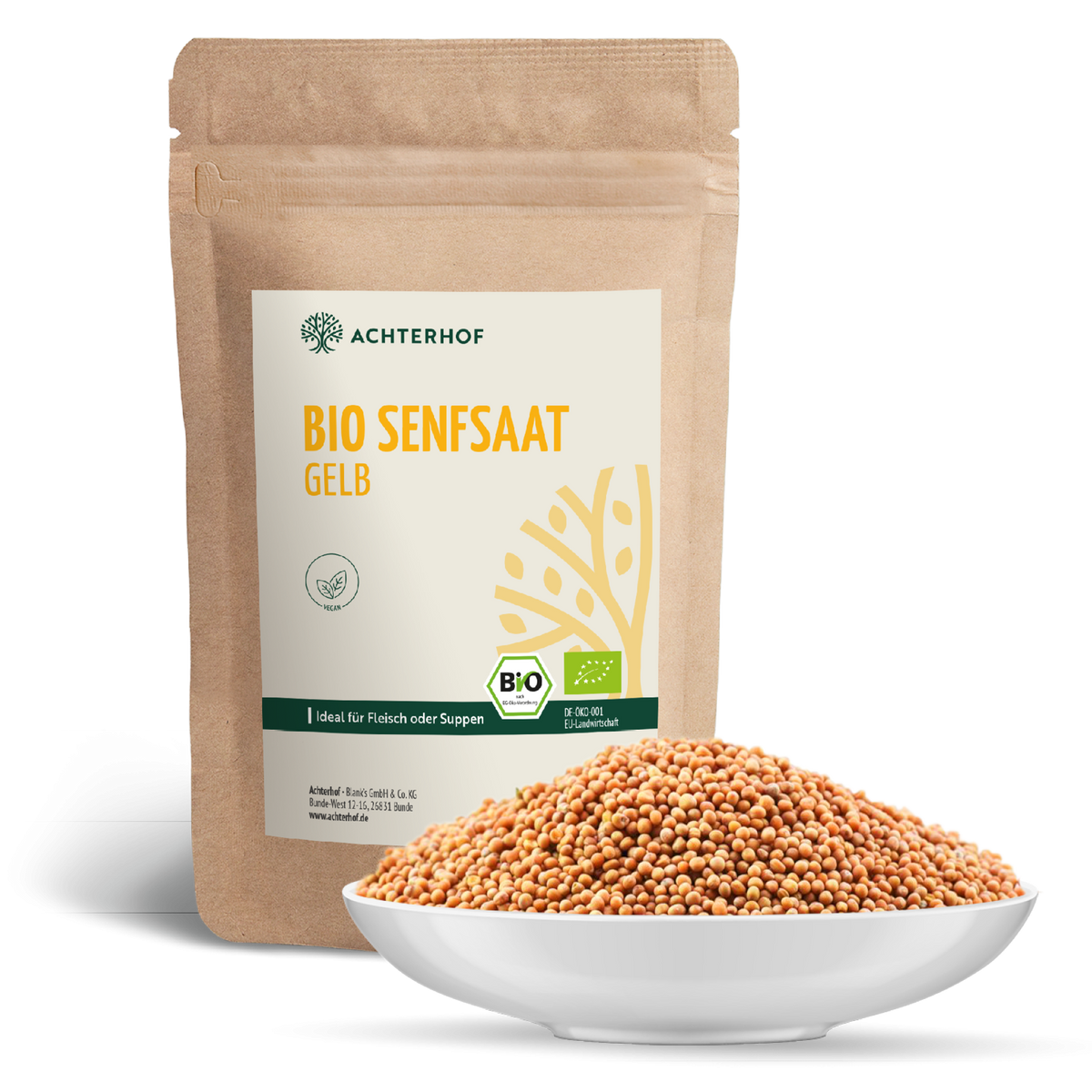 Senfsaat gelb ganz Bio (1000g)