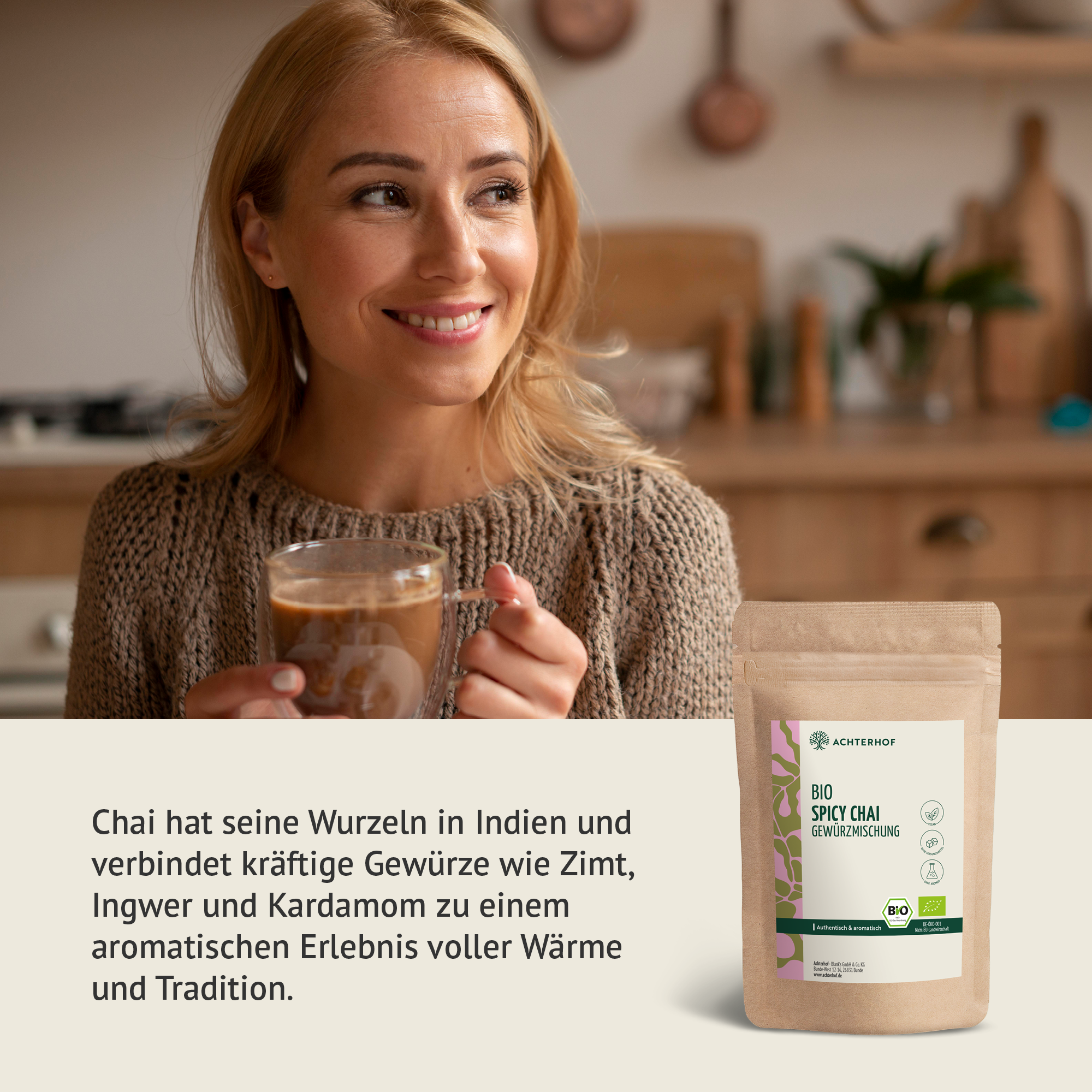 Bio Spicy Chai Gewürzmischung – zuckerfrei (100g)