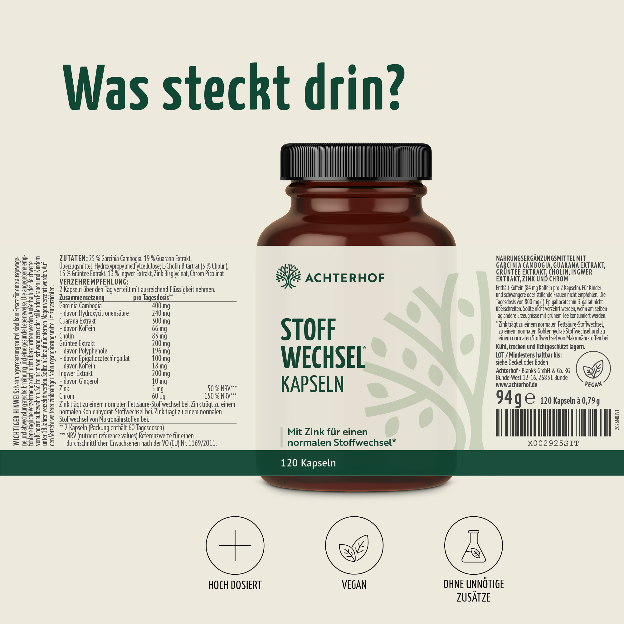 Stoffwechsel Kapseln (120 Kapseln)