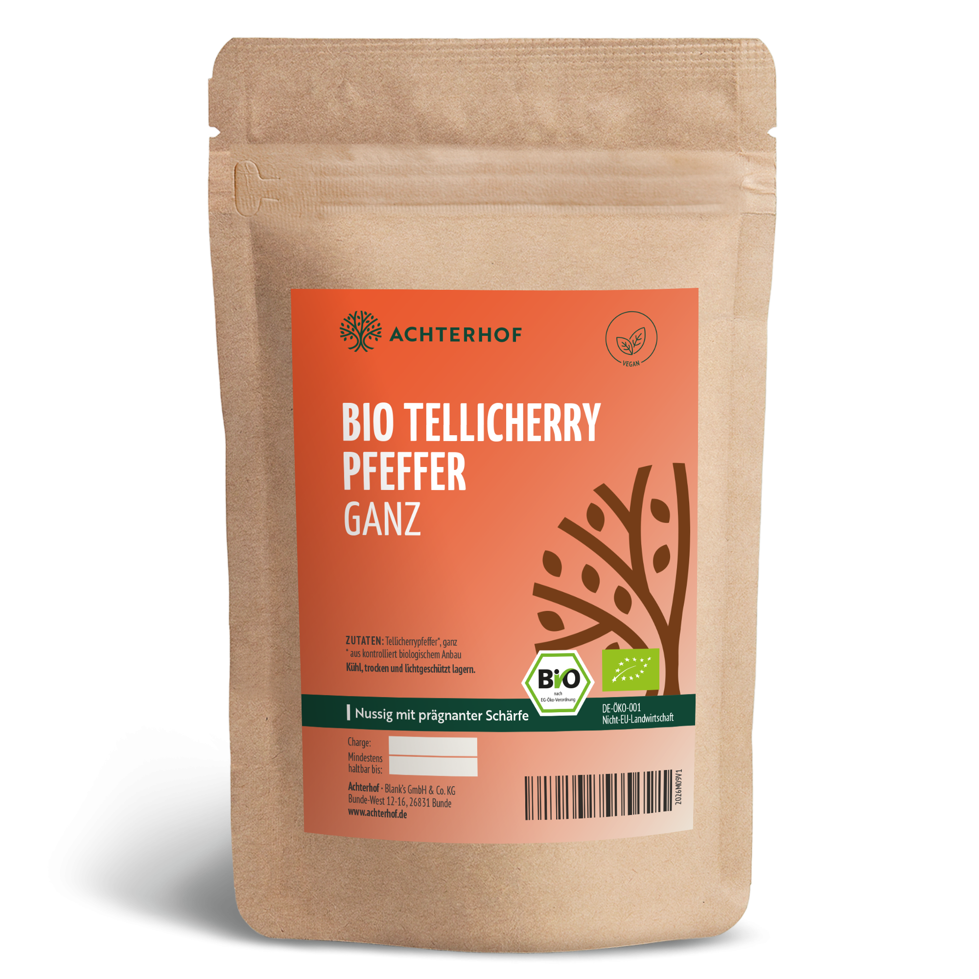 Tellicherry Pfeffer ganz Bio (100g)