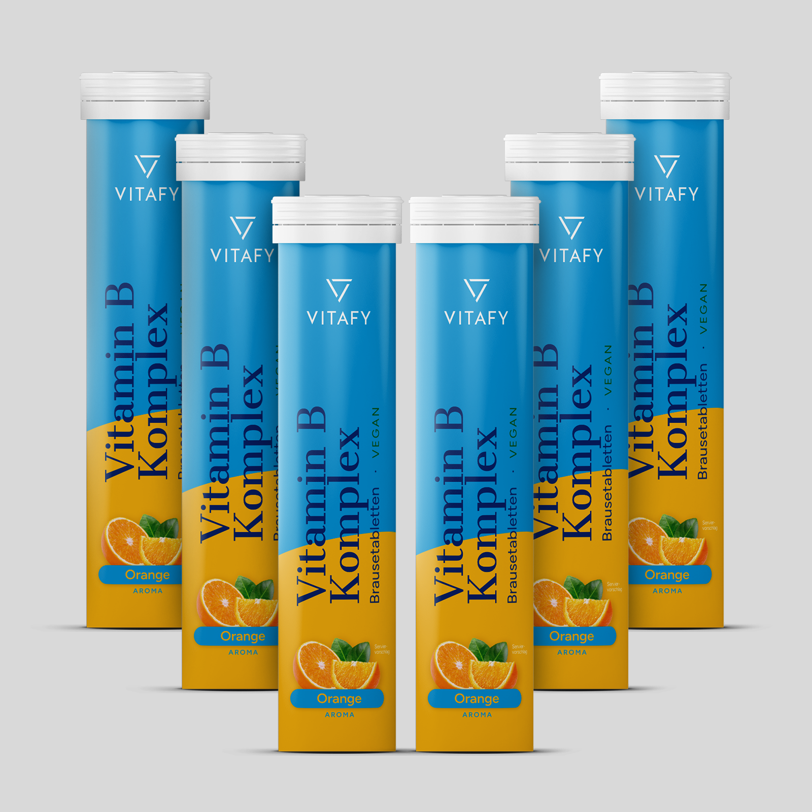 Vitamin B Komplex - Orange (20 Brausetabletten) - 6er Pack
