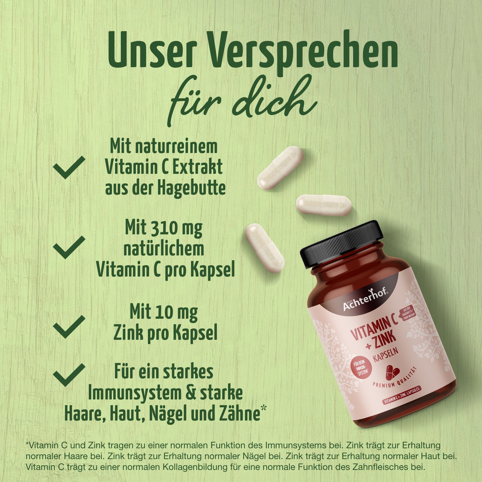 Vitamin C + Zink Kapseln (120 Kapseln)